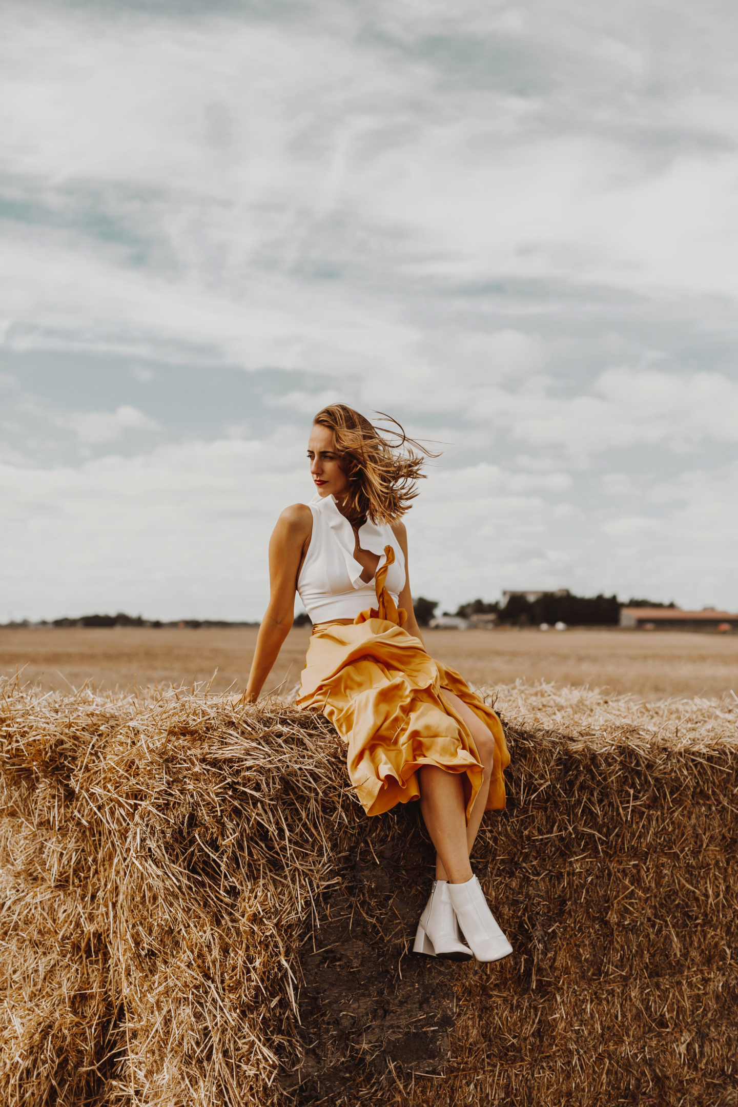 Satin Midi Skirt