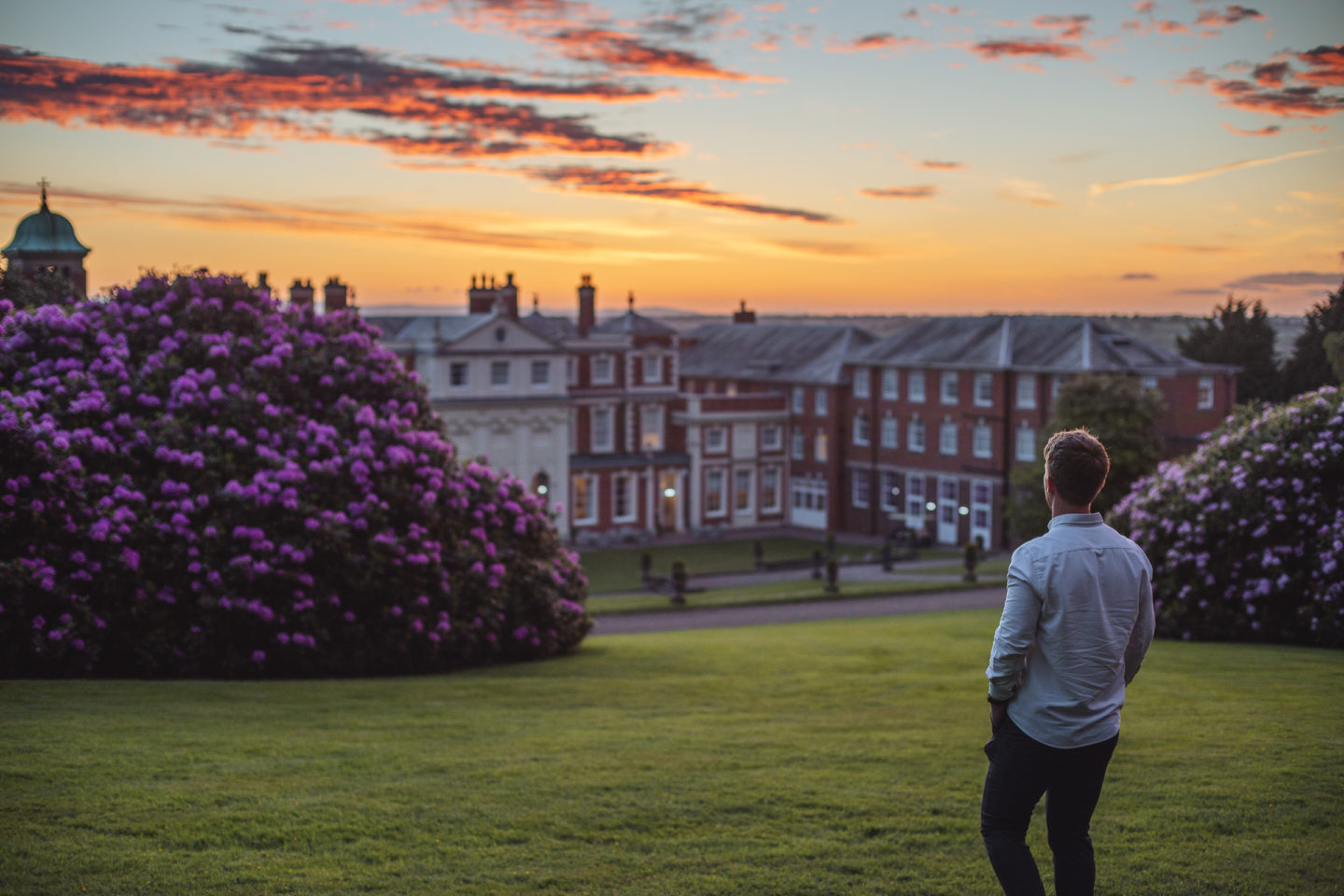 Sunset at Hawkstone Hall